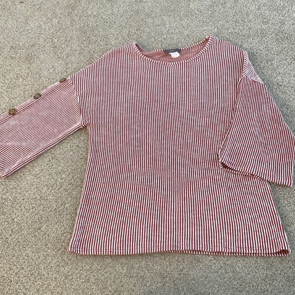 Red&White Striped Top